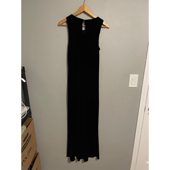 Vintage Harriet Selwyn Womens Dress Size 1 US Small Black Silk Blend Velvet 90s - Picture 2 of 9
